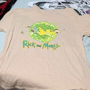 Rick and Morty Short Sleeve Graphic Tee in Beige